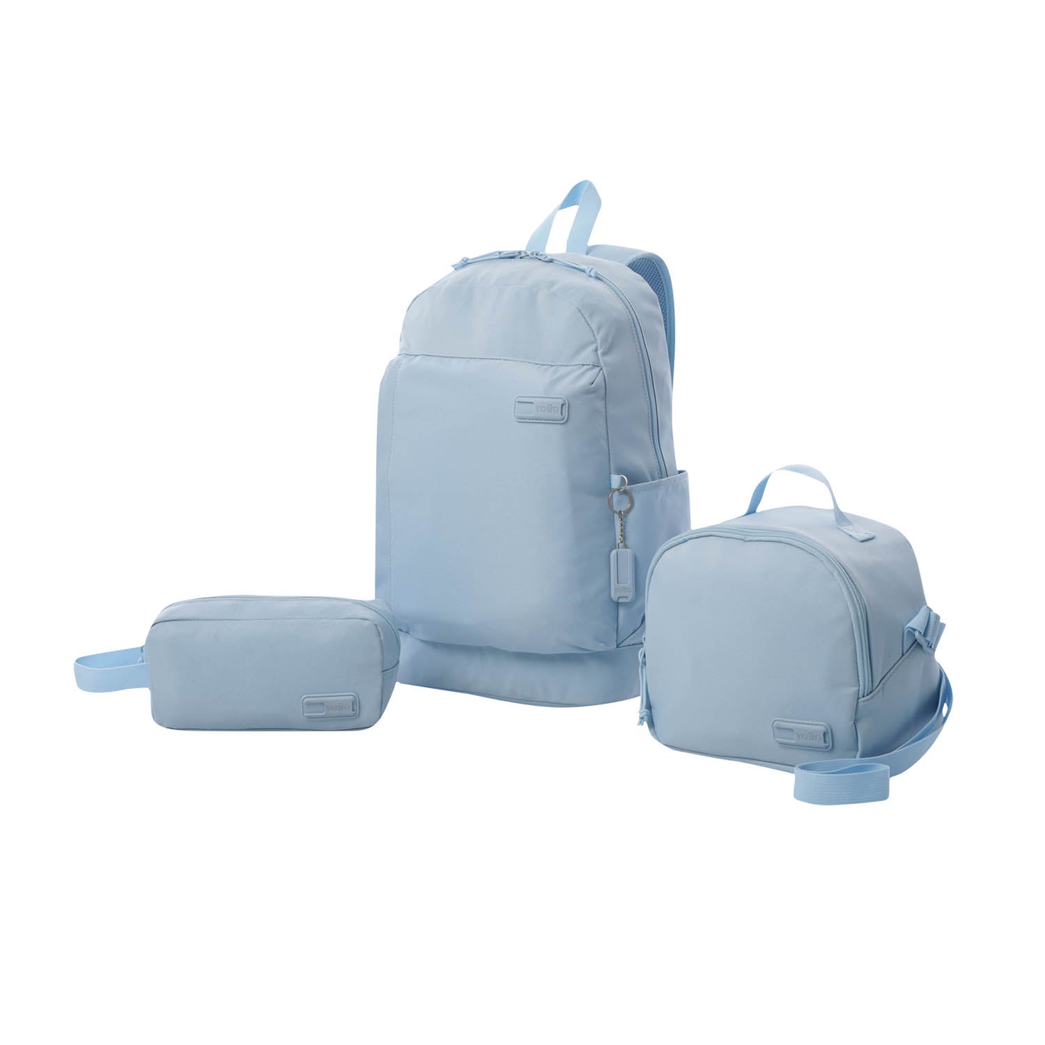 Pack X 3 Mochila + Portameriendas + Estuche Yuno 