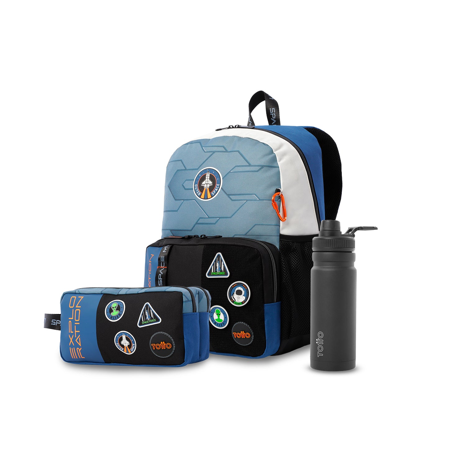 Pack escolar Niño Stardust - Mochila + Estuche + Botella de 550ml